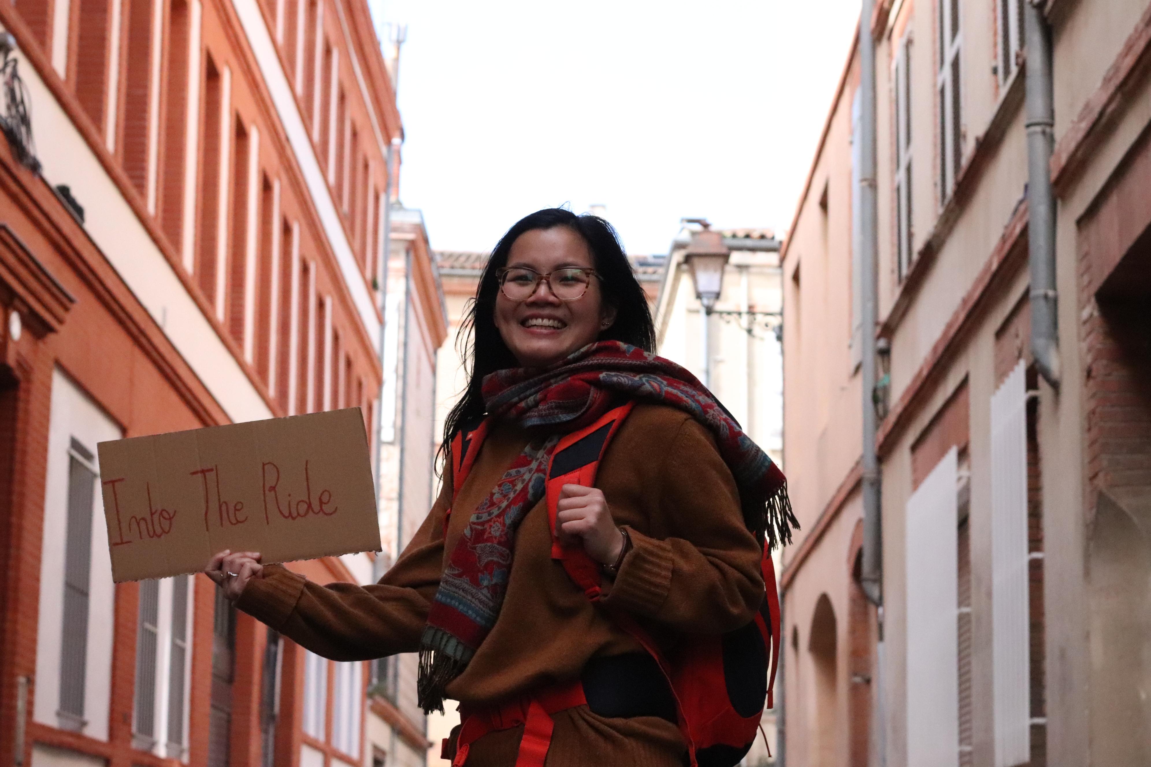 Clarhà, en 2018, qui participe à Into The Ride, le "pékin express" de TBS Education contre le cancer.